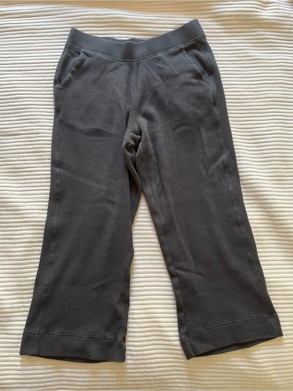 NWOT Organic Thermal Waffle Wide Leg Pant